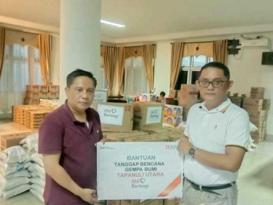 BNI Salurkan Bantuan Tanggap Darurat Ringankan Beban Korban Gempa